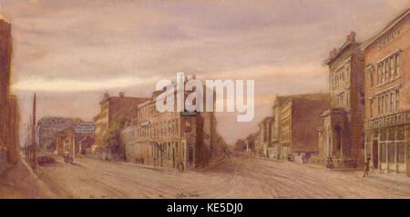 Coin de l'avant et de Wellington, circa 1872 b Banque D'Images