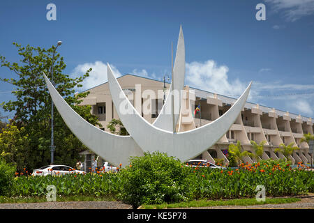 Les Seychelles, Mahe, Avenue de l'indépendance, Monument du Bicentenaire, Moniman Lezel Twa Banque D'Images