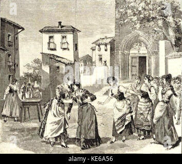 Cavelleria Rusticana, scène de la premiere 1890, Teatro Costanzi, Rome Banque D'Images