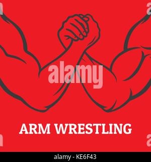 Arm wrestling illustration Illustration de Vecteur