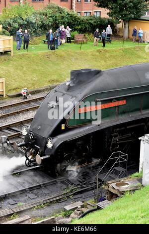 A4 6009 locomotive à vapeur pacific union d'Afrique du Sud, le hangar à la fer Swanage Dorset England UK Banque D'Images