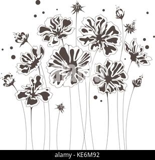 Abstract floral design, bouquet de fleurs Illustration de Vecteur