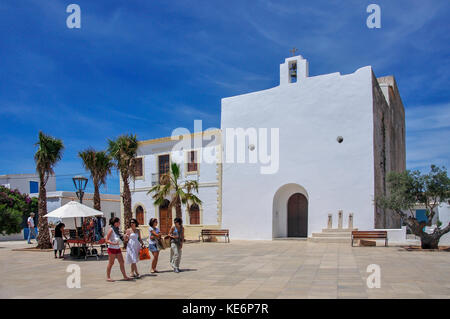 Placa de sa Constitució, Sant Francesc Xavier, Majorque, Îles Baléares, Espagne Banque D'Images