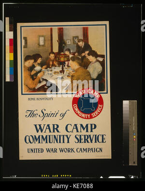 L'esprit de service communautaire, camp de guerre Guerre Campagne des travaux RCAC2003652821 Banque D'Images