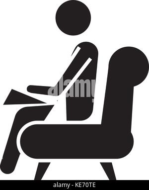 Consultant psychologue - icône, vector illustration, panneau noir sur fond isolé Illustration de Vecteur