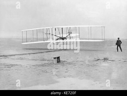 Les frères Wright ; premier vol propulsé HU98267 Banque D'Images