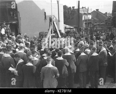 6619 frères maçonnique à pose de première pierre Banque D'Images