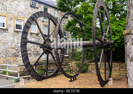 Reste de la roue de l'eau au moulin de Victoria Bakewell Banque D'Images