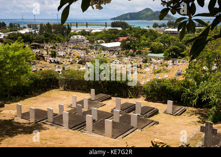 Les Seychelles, Mahe, Mont Fleuri, cimetière Commonwealth War Graves Commission terrain Banque D'Images