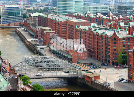 Speicherstadt Hambourg, site classé au patrimoine mondial de l'UNESCO Banque D'Images