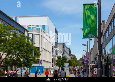 Voir recherche de la lande vers pinstone Street, Sheffield, Royaume-Uni Banque D'Images