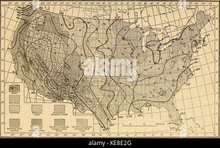 La répartition de la végétation dans les États-Unis, par rapport aux conditions climatiques (1921) (20950861716) Banque D'Images