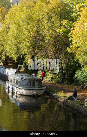 Points de vue le long du Canal de Lancaster dans le centre de Lancaster Banque D'Images