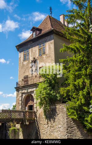 Burg Meersburg, Allemagne château habité le plus ancien (628 AD) sur le lac de Constance (Bodensee) Banque D'Images