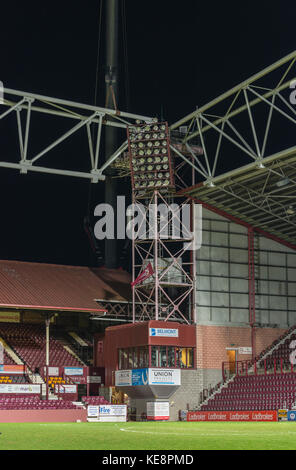 L'Archibald Leitch conçu au peuplement principal est remplacé Murrayfield dans la reconstruction des Cœurs' terrain de football, Édimbourg, Écosse, Royaume-Uni Banque D'Images