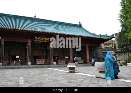 Le point de vue autour de la grande mosquée de Xi'an, considéré comme l'un de l'endroit le plus important pour les musulmans chinois en Chine. pic a été prise en septembre 2017 trans. Banque D'Images