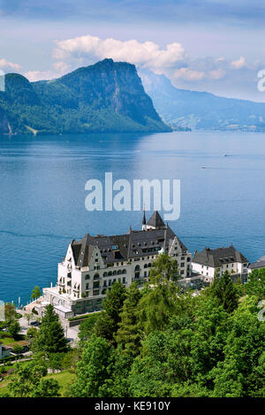 Hotel, Parkhotel, dans la montagne de l'arrière Bürgenstock, Vierwaldstättersee, Vitznau, canton de Lucerne, Suisse Banque D'Images