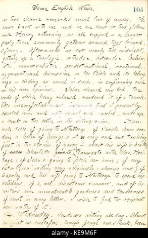 Thomas Butler Gunn Diaries Volume 17, page 115, Août 13, 1861 Banque D'Images
