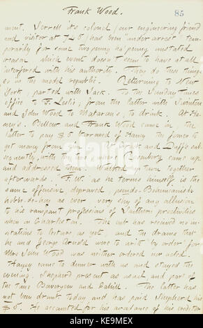 Cette page de 'Thomas Butler Gunn Diaries' présente une entrée du 13 décembre 1861, détaillant des événements personnels et historiques. Les journaux intimes de Gunn offrent un aperçu de la vie au XIXe siècle, fournissant un compte rendu de première main de ses expériences au cours d'une période turbulente de l'histoire américaine. Banque D'Images