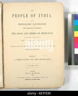 Le peuple de l'Inde une série d'illustrations photographiques, avec la typographie descriptif ... (Page de titre, C. 1) (NYPL b13409080 1125233) Banque D'Images