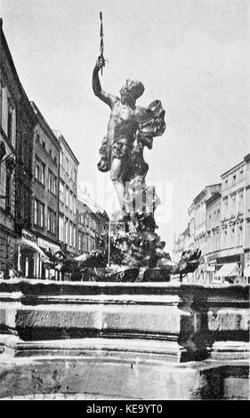 La fontaine de mercure à Olomouc, photo historique Banque D'Images