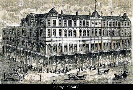 Cette photographie capture Powis Street et Kent House à Woolwich, Londres, telles qu'elles apparaissaient en 1898, offrant un aperçu de l'architecture et de l'aménagement urbain de la ville à cette époque. Banque D'Images