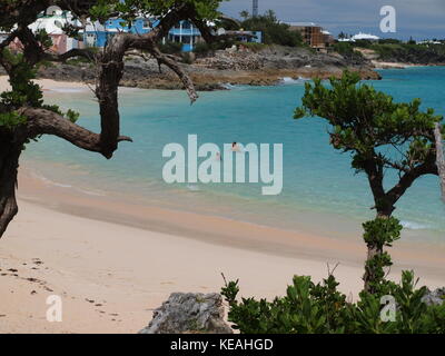 John Smiths Bay Beach, Bermudes, 2015 Banque D'Images