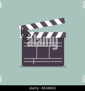 Movie clapper dans télévision style. vector illustration Illustration de Vecteur