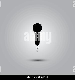 Icône de micro simple music sign vector illustration Illustration de Vecteur