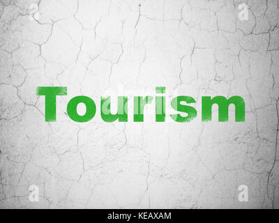 Concept de voyage : tourisme sur wall background Banque D'Images