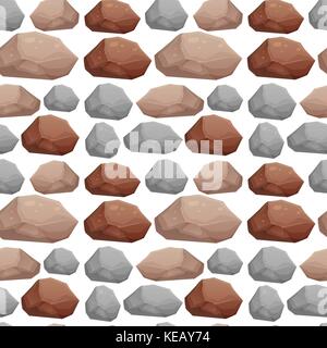 Sans coutures grand et petits rochers Illustration de Vecteur