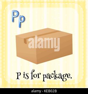 P est pour le package Illustration de Vecteur