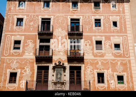 La façade de l'immeuble - Barcelone Banque D'Images