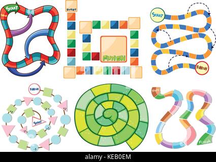 Six modèles différents de jeu de puzzle Illustration de Vecteur