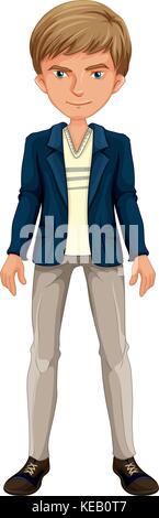 Close up homme portant une veste Illustration de Vecteur