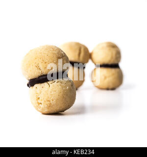 Cookies italien appelé baci di dama faite avec les écrous Banque D'Images