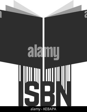 Isbn noir avec code-barre et réservez Illustration de Vecteur