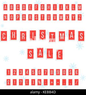 Vente de Noël de bord rouge Illustration de Vecteur