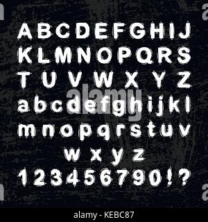 Hand drawn doodle font. cartoon vector collection lettres alphabet. Illustration de Vecteur