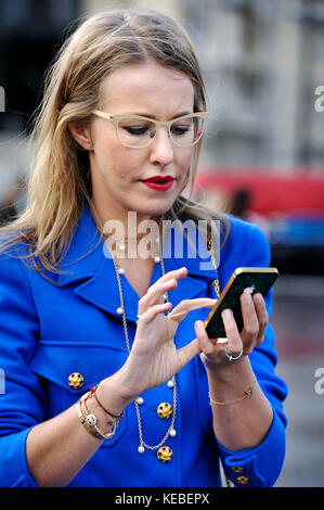 Ksenia sobchak, Fashion Week de Paris, France Banque D'Images