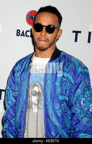 Lewis Hamilton assiste à LA MARÉE X : Brooklyn au Barclays Center de Brooklyn le 17 octobre 2017 à New York. Banque D'Images