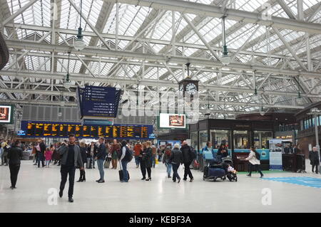 La gare ferroviaire centrale, Glasgow, Ecosse, Royaume-Uni. 16 septembre 2017. Banque D'Images