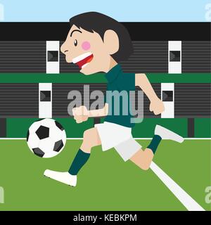 Sport soccer football cartoon vector illustration set Illustration de Vecteur