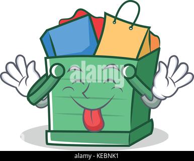 Langue panier personnage cartoon Illustration de Vecteur