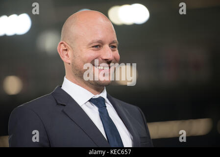 Sinsheim, Deutschland. 19 octobre 2017. Sinsheim, GER - 19 octobre, Rhein-Neckar-Arena . Alexander Rosen de Hoffenheim lors du match entre TSG Hoffenheim et Istanbul Basaksehir FK au 3. Journée de match dans le Groupe C de la Ligue Europe. ( Credit : Ulrich Roth/Alamy Live News Banque D'Images