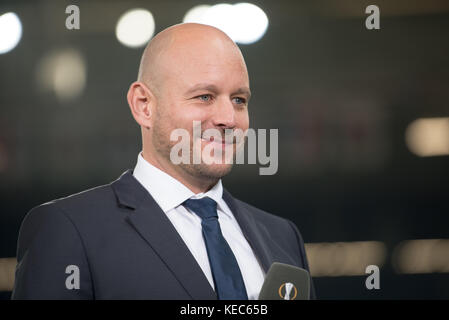 Sinsheim, Deutschland. 19 octobre 2017. Sinsheim, GER - 19 octobre, Rhein-Neckar-Arena . Alexander Rosen de Hoffenheim lors du match entre TSG Hoffenheim et Istanbul Basaksehir FK au 3. Journée de match dans le Groupe C de la Ligue Europe. ( Credit : Ulrich Roth/Alamy Live News Banque D'Images