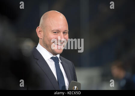 Sinsheim, Deutschland. 19 octobre 2017. Sinsheim, GER - 19 octobre, Rhein-Neckar-Arena . Alexander Rosen de Hoffenheim lors du match entre TSG Hoffenheim et Istanbul Basaksehir FK au 3. Journée de match dans le Groupe C de la Ligue Europe. ( Credit : Ulrich Roth/Alamy Live News Banque D'Images