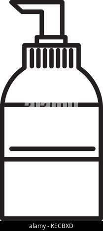Signe du savon sur l'icône de la ligne du vecteur, signe, l'illustration en arrière-plan, coups modifiable Illustration de Vecteur