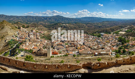 Une large vue panoramique sur village jalance Banque D'Images