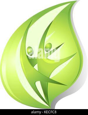 Danseurs vert Illustration de Vecteur